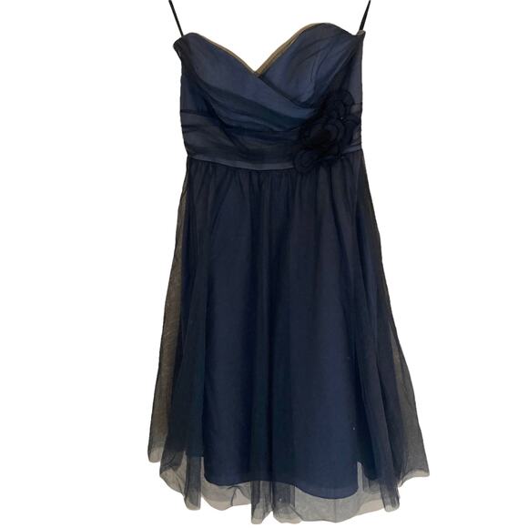 Vintage Jim Hjelm Occasions Strapless Rosette Tulle Party Dress Size 4 - Picture 5 of 8